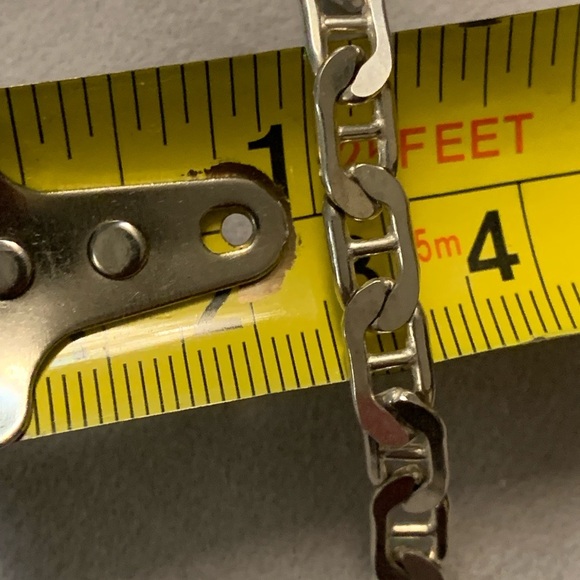 Vintage Sterling Silver .925 Mariner Chain Necklace 16” - Picture 6 of 6